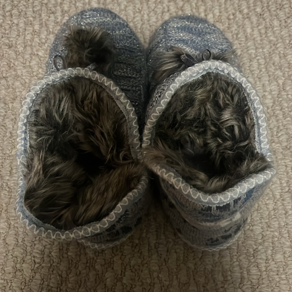 Muk Luks Blue Slipper Boots - Picture 6 of 6